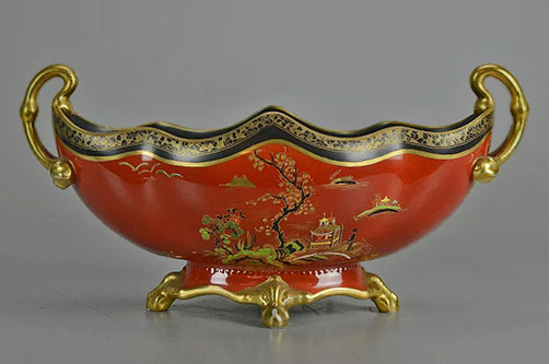 Carlton-Ware-double-handled Carlton Ware double handled boat shaped center bowl