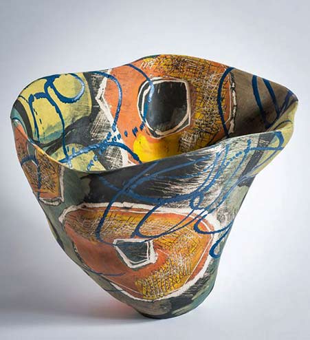 carolyn-genders-uk-ceramics carolyn-genders mid-century abstract style vessel