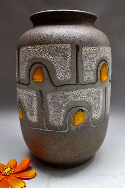 Carstens-Vase-West-Germany Carstens-Vase lava glaze Mid Century