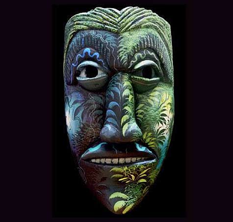 Carved-and-painting-by-two-great-artists-of-the-Brunka-Tribe-don-Ismael-Gonzalez-and-his-son-Melvin-Gonzalez Carved mask with painting by two great artists of the Brunka Tribe don Ismael Gonzalez and his son Melvin Gonzalez.