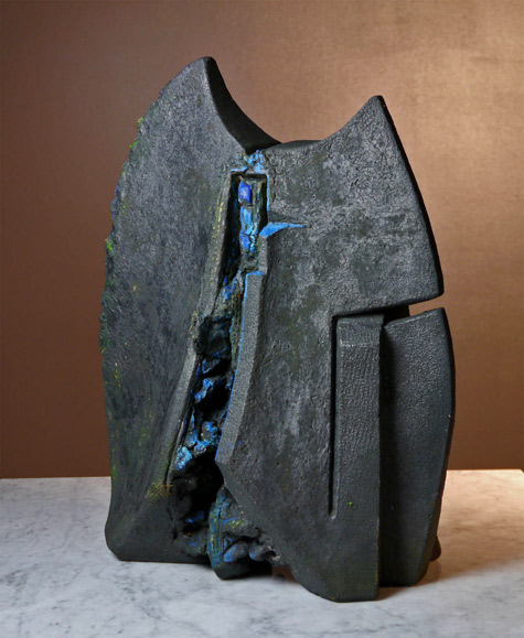 Josette-Barbier-stone-sculpture Carved-Abstract Sandstone-Sculpture-by-Josette-Barbier,-1990