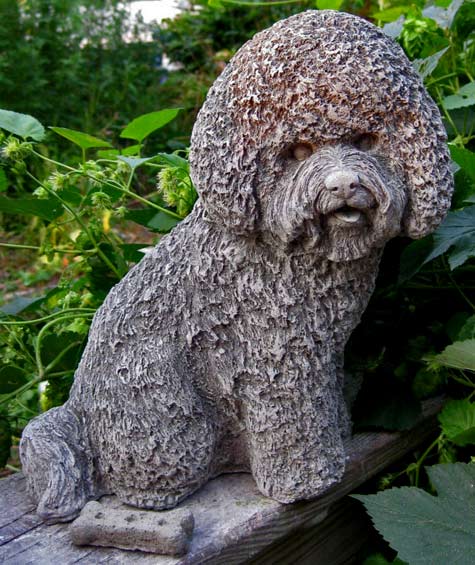 Bichon-Frise-Dog-Statue Cast-Stone-Bichon-Frise-Dog-Statue---Tiverton-Rhode-Island-Studio