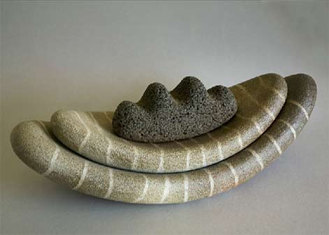 catherina-pagani-ceramic-artist-za catherina-pagani three piece sculpture