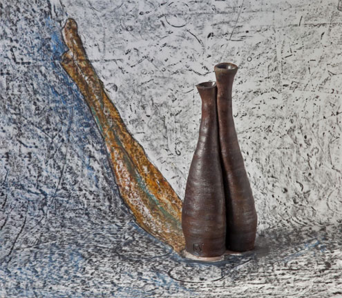 catherine-white-mixed-media catherine-white-2008-winter-solstice-bottles