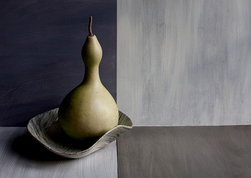 Catherine-White-curvy-dish-with-gourd Catherine-White---2009-Winter-Solstice---Gourd