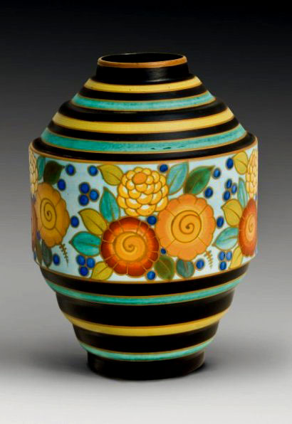 Charles-Catteau-French-pottery CATTEAU-Charles-(1880-1966),-Kéramis-vase-earthenware-and-enamel