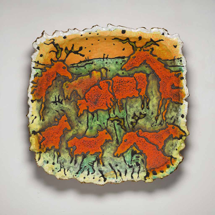 Stags-and-Cattle-Cormac Boydell Cormac Boydell-ceramic-wall plaque
