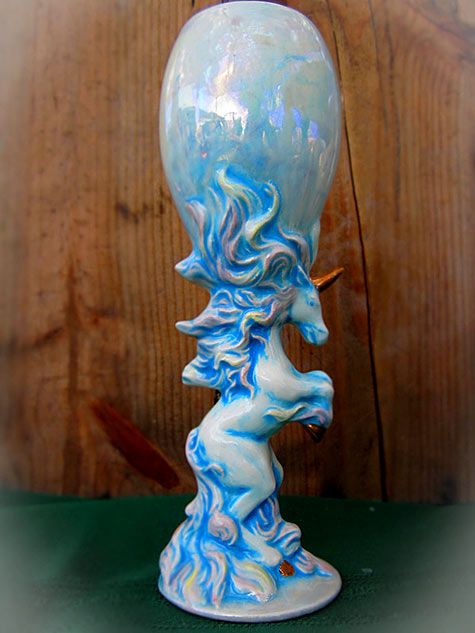 Unicorn-Wine-Goblet---Wendy's-Ceramics Ceramic Painted Unicorn Wine Goblet---Wendy's Ceramics