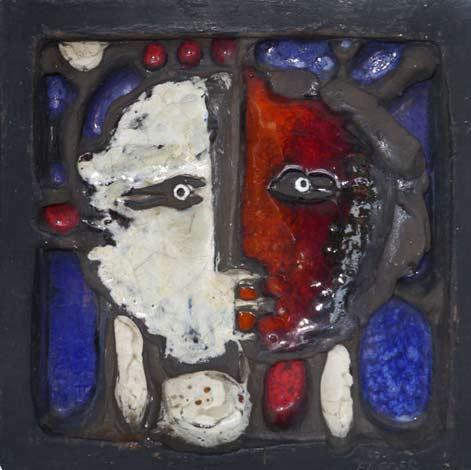 Fernand-Leger-abstract-panel Ceramic-Sculpture-by-Fernand-Leger,-1947