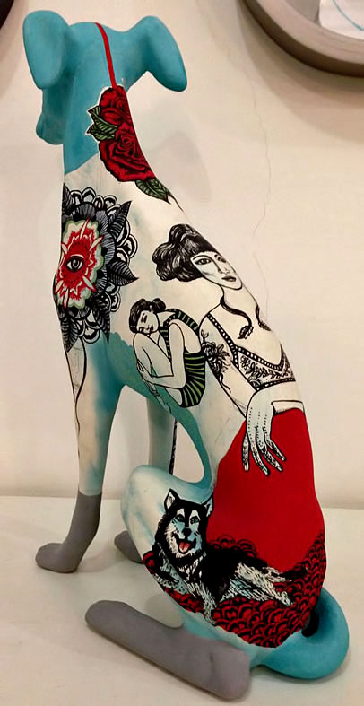 Evelyn-Tannus-dog-sculplture Ceramic-whippet---Evelyn-Tannus--