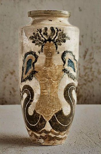 Ceramics-&-Porcelain,-Continental,-René-Buthaud-(French,-1886-1986)Vase----Heritage-Auctions Melusine mermaid vase by Rene Buthaud