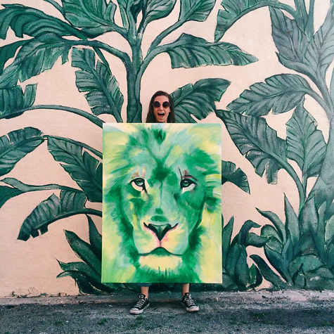 Charlotte Victoria Art charlotte-victoria-green-lion-painting