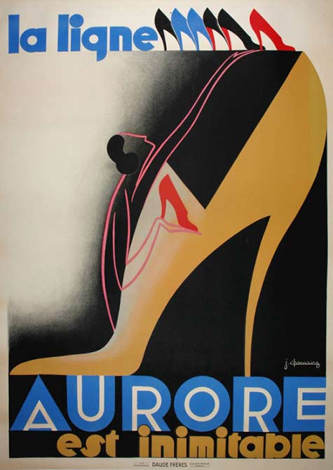 Jean-Chassaing-women-shoes-poster Art Deco Chassaing-poster-1930-sarah-stocking-fine-antique-posters