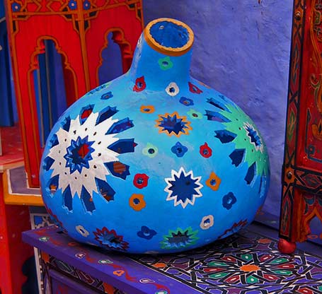 Chefchaouen,-Morocco's-Blue-Pearl Chefchaouen,-Morocco's-Blue-Pearl - pottery vessel