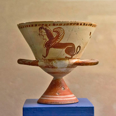 Chian-chalice-decorated-with-a-sphinx Chian chalice decorated with a sphinx motif