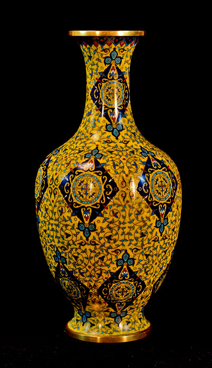 Chinese-Cloisonne-Vase-–-Islamic-Motif--- Chinese Cloisonne Vase-–-Islamic-Motifs