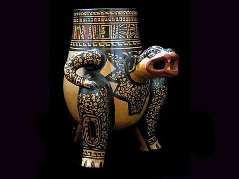Chorotega-indigenous-art-collection--A-Jaguar-Pot.-Hand-made-by-talented-artisans-of-this-native-group-of-Guanacaste,-Costa-Rica Chorotega-indigenous-art-collection--A-Jaguar-Pot