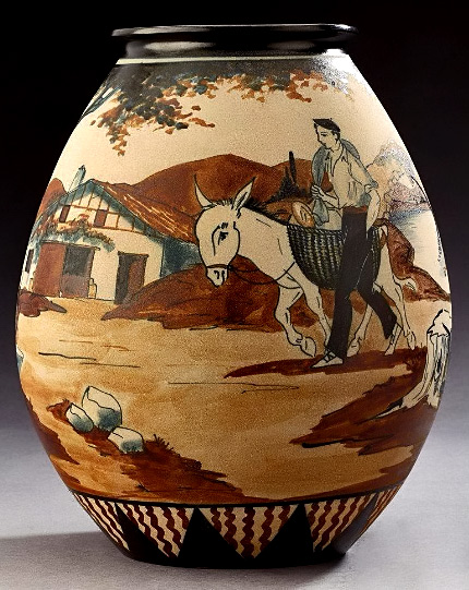 Ciboure-pottery-handpainted-Diego-Garcia CIBOURE-drawing-DIEGO-GARCIA