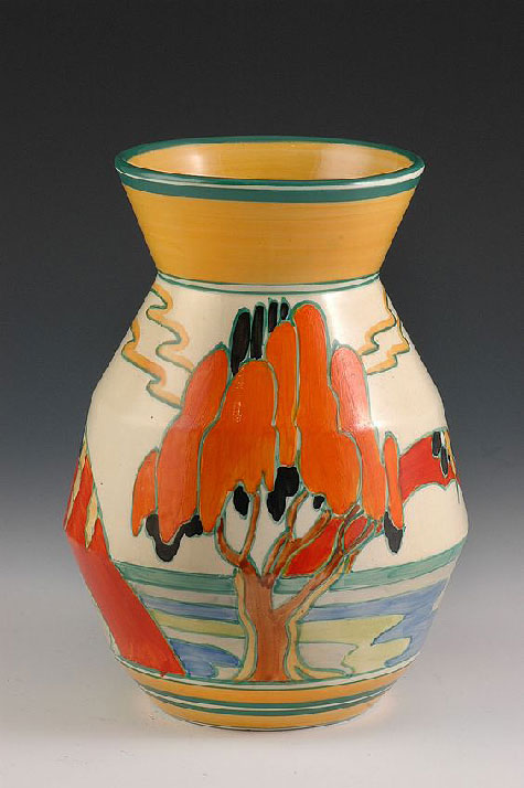 Clarrice-Cliff--Solitude-360-vase Clarrice Cliff Solitude 360 vase