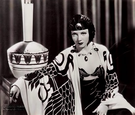 Claudette-Colbert-as-Cleopatra-1934 Claudette-Colbert-as-Cleopatra-1934 with egyptian revival vase