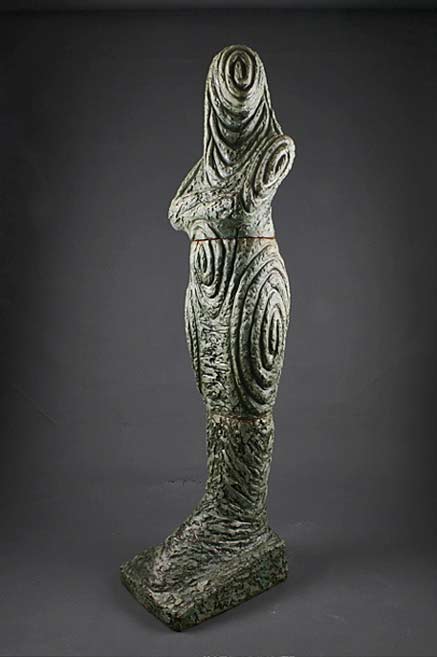 CLayton-Thiel-- standing spiral figure sculpture Clayton Thiel_Stone_Sculptures