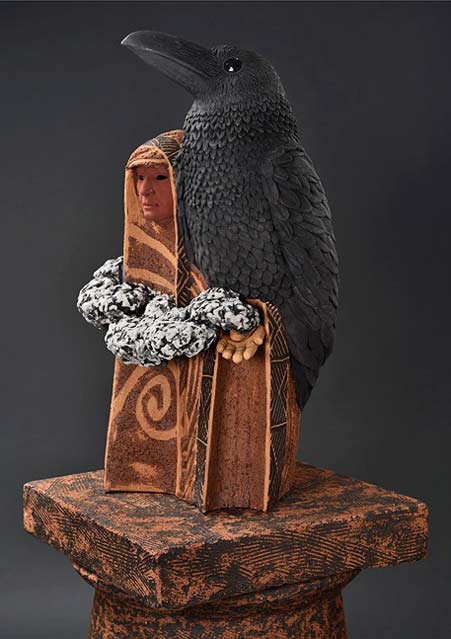 Clayton_Thiel_ShamanicFigures_Raven-Magic Clayton_Thiel_ShamanicFigures_Raven-Magic black raven saculpture