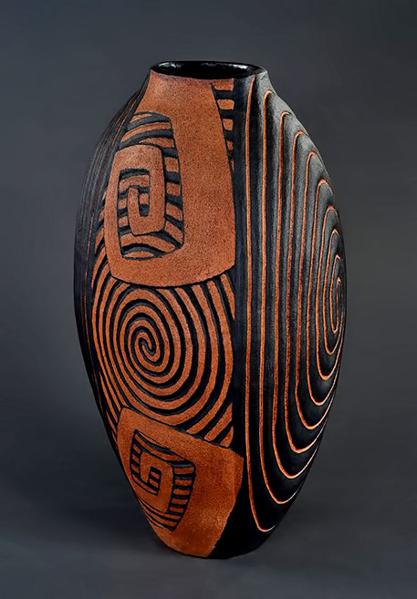 Clayton_Thiel_VessleSculptureWallHanging_7 Clayton Thiel spiral vase