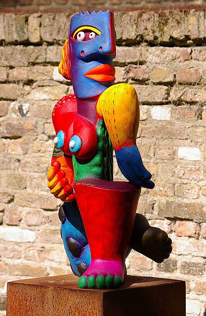 Clemens-Briels-sxulpture Clemens-Briels cubist female figure sculpture