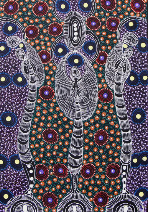 colleen-wallace-traditional-indigenous-painting-502x716 COLLEEN-WALLACE-'Dreamtime-Sisters'