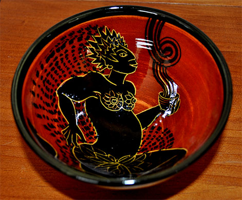 colpelle---Atelier-Barocco Bowl with female motif---Atelier-Barocco