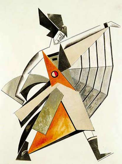 alexandra-exter-russia costume-design alexandra-exter-french-born-russia costume-design-for-a-female-character-in-la-dama-duende-phantom-ladythe-mcnay