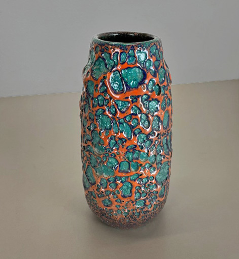 Fat-lava-vase-from-scheurich fat lava multi color vase from Scheurich germany 1970s