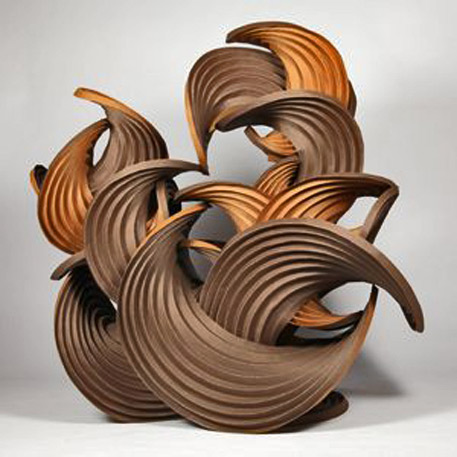 Erik-Demaine-USA Curved-crease-sculpture---Erik-Demaine - abstract contemporary sculpture