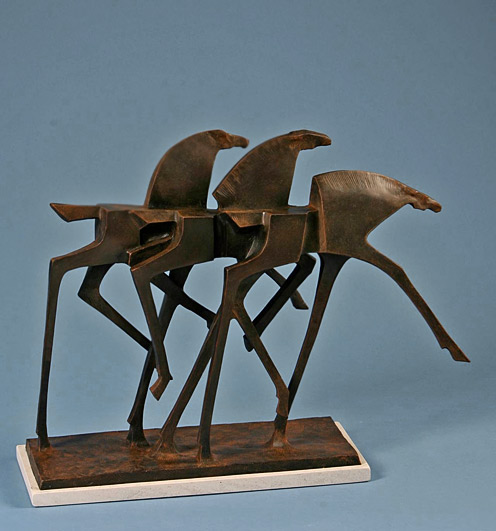 Cut_Loose_Wayne-Selge Cut Loose_bronze horses sculpture - Wayne Selge-EISENHAUER-GALLERY