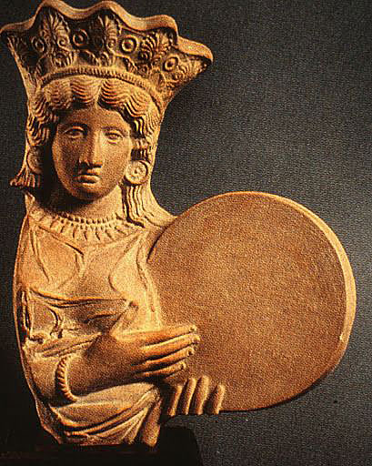 Cybele-holding-drum-statue Cybele--she's-holding-a-drum,-not-a-cake-like-some-archeologists-like-to-say