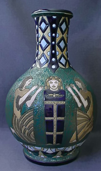 CZECHAmphoraEgyptianRevival-352x594 CZECH Amphora Egyptian Revival vase