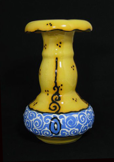 czech-art-deco-vase-397x562 CZECH-ART-DECO-POTTERY-HAND-PAINTED-SLIP-DESIGN-VASE-CZECHOSLOVAKIA-RARE-DECOR