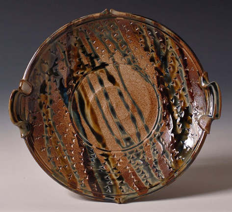 Dan-Finnegan-ceramics Dan-Finnegan twin handled round platter