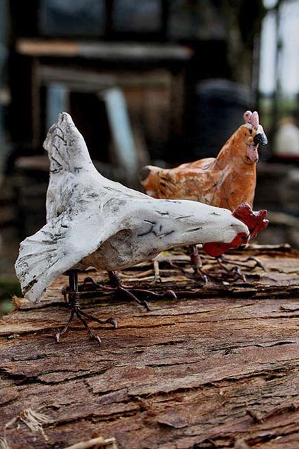 dancing-cock-by-Joe-lawrence two dancing-cockerels -by-Joe-lawrence