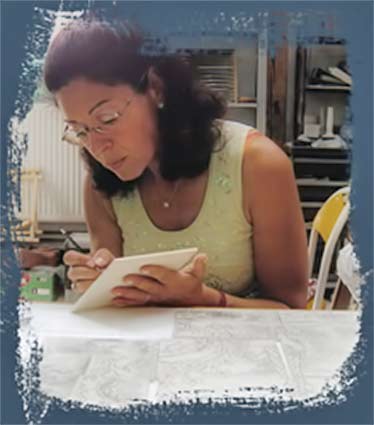 ceramic-artist-danielle-adjoubel danielle-adjoubel in her studio