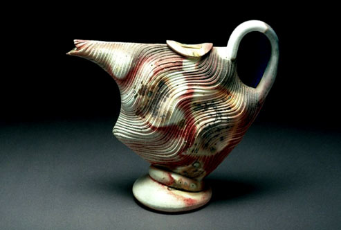 David-G-Wright David G Wright wavy incised teapot