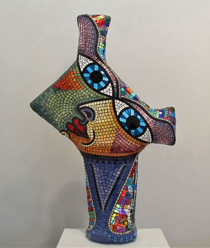 Deborah-Halpern-mosaic-cubist-bust Deborah-Halpern---Silk-Scarf,-Art-House-Gallery--Art-Network-Australia
