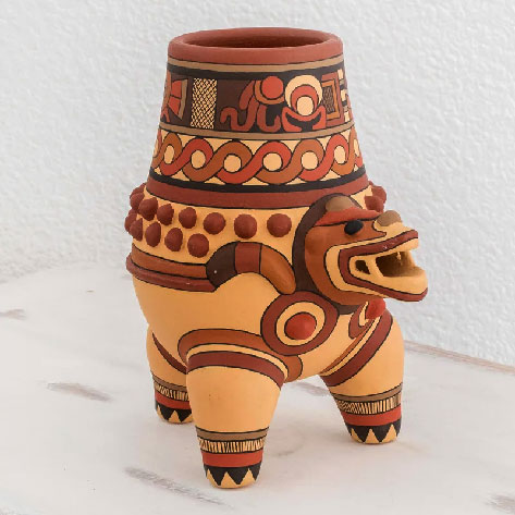 Arlen-Estrada'Ancient-Serpent' Decorative Ceramic Vessel, Arlen Estrada'Ancient Serpent'