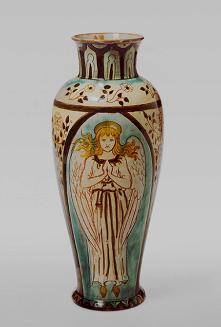 DELLA-ROBBIA-CO Angel motif vase Della Robbia Co