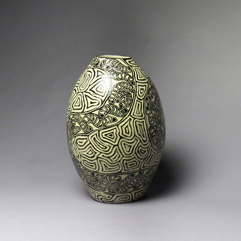 Derek-Jungarrayi-Thompson---Maku---Witchetty-Grub-V,-2023 Derek-Jungarrayi-Thompson---Maku---Witchetty-Grub-V,-2023