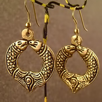 pisces-dhokra-earings-349x349 dhokra-jewelry twin fish Pices earrings