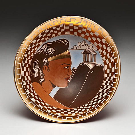 ceramics-Diego-Romero Diego-Romero-(1964,-USA)EarthGoddessAtDelphi