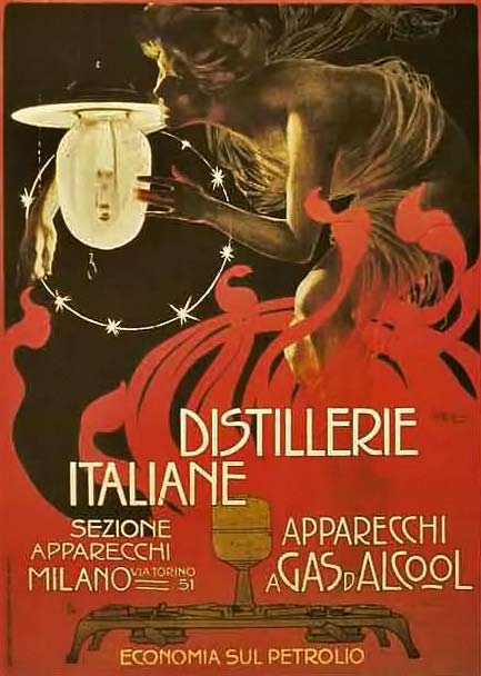 italian-art-nouveau-art distillerie-italiane-1899 Art Nouveau poster