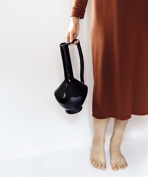 black-glaze-jug-Nicolette-Johnson black-glaze-long handle jug-Nicolette-Johnson