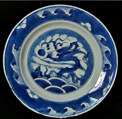 dragon--17th-century---Ken-CTHong-達觀-Flickr Blue and white dragon-plate-17th-century---Ken-CTHong-達觀-Flickr